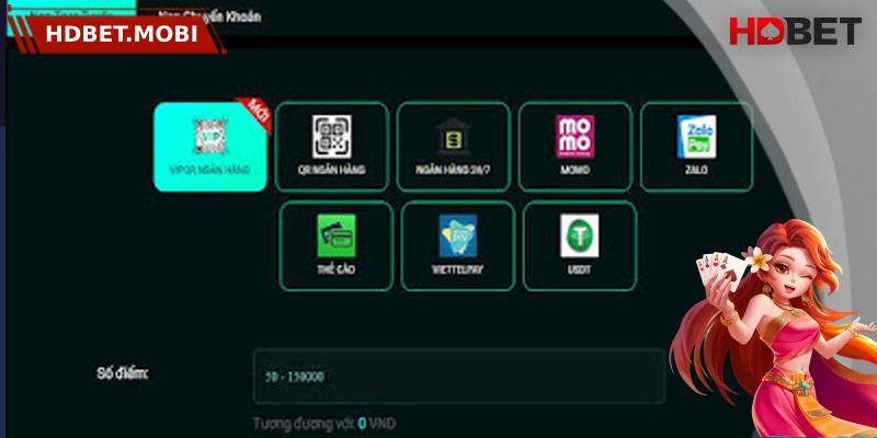Nạp tiền HDBET qua ví điện tử đơn giản và an toàn
