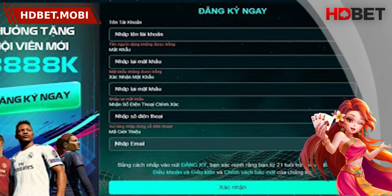 Những quyền lợi của người chơi khi đăng ký HDBET